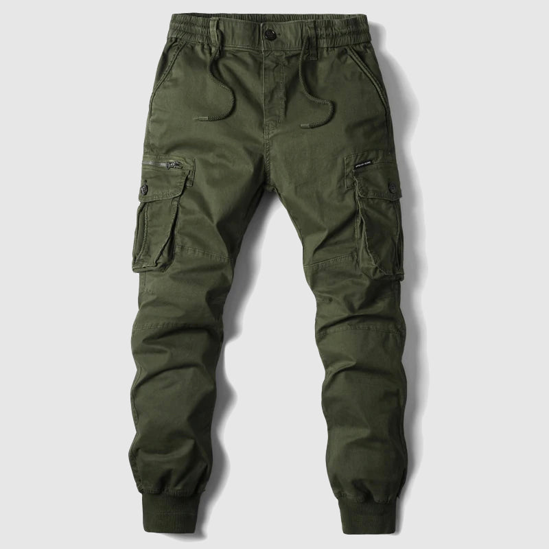 Urban Style | Cargo Byxor för Män med Elastisk Ankelribb | Funktionella Lastfickor för Bekväm Användning 4