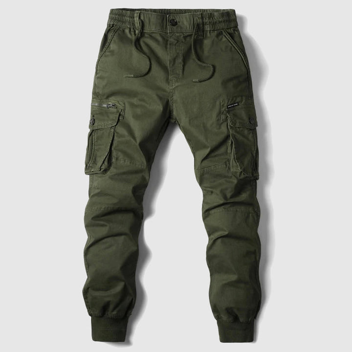 Urban Style | Cargo Byxor för Män med Elastisk Ankelribb | Funktionella Lastfickor för Bekväm Användning 4