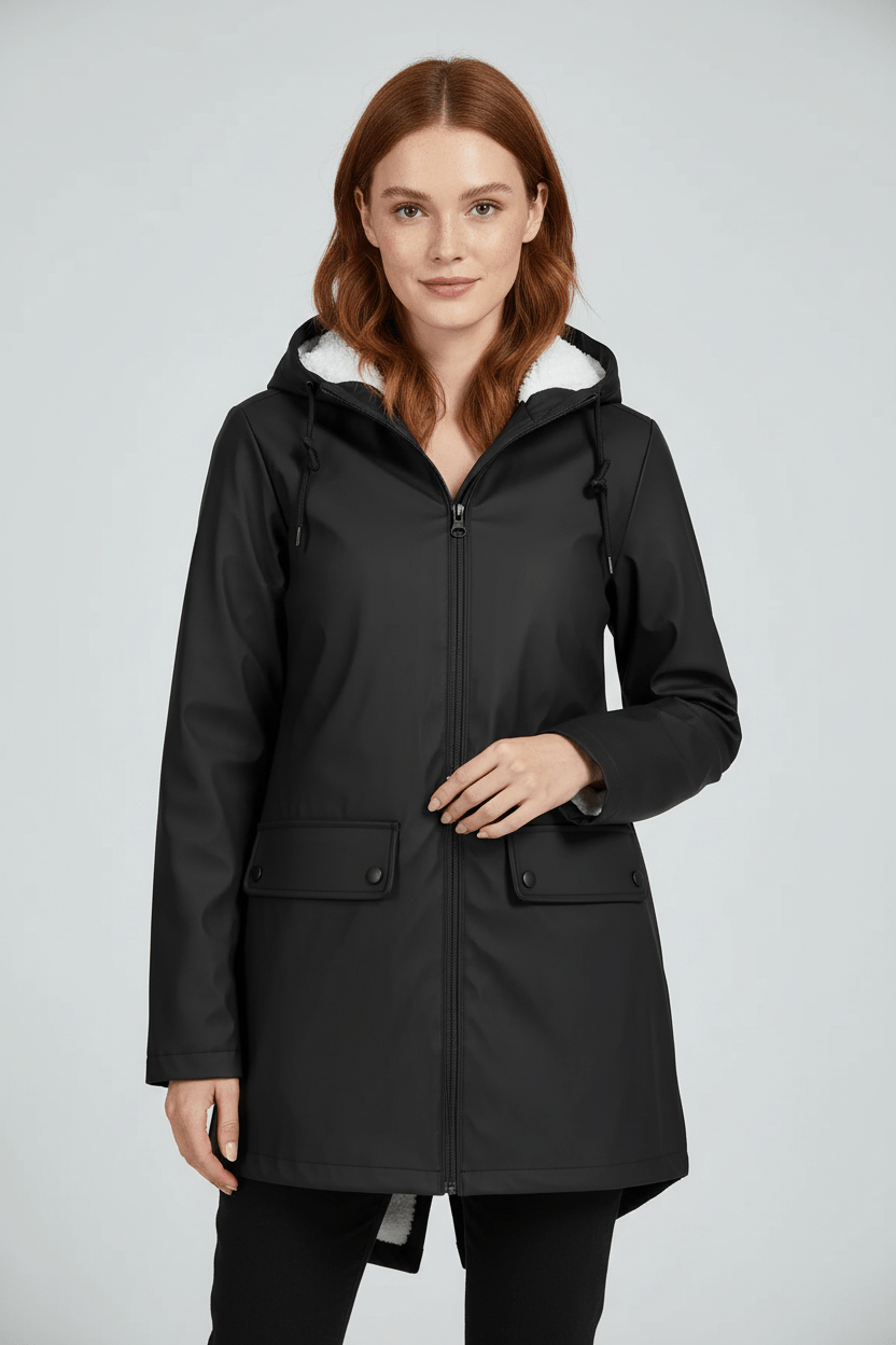 Vattentät Kappa med Huva och Skräddarsydd Passform för Elegant Stil 1