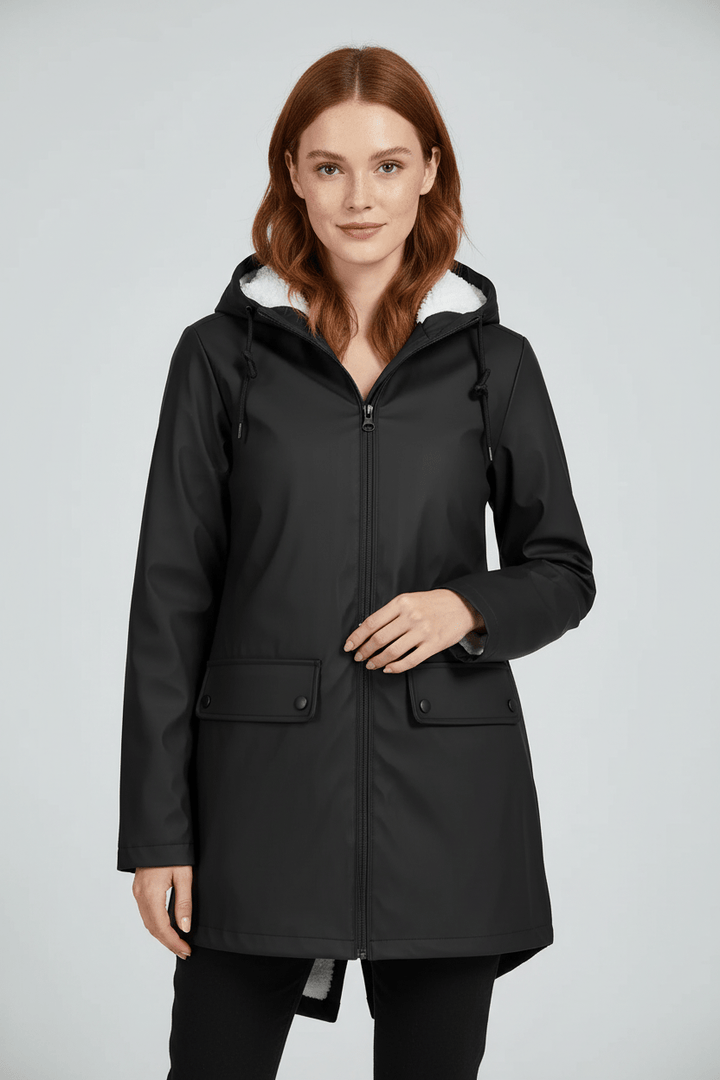 Vattentät Kappa med Huva och Skräddarsydd Passform för Elegant Stil 1