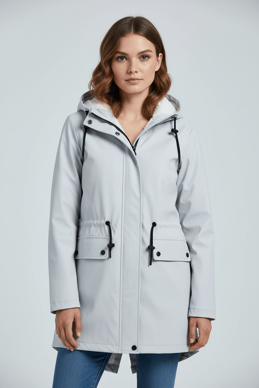 Vattentät Kappa med Huva och Skräddarsydd Passform för Elegant Stil 12