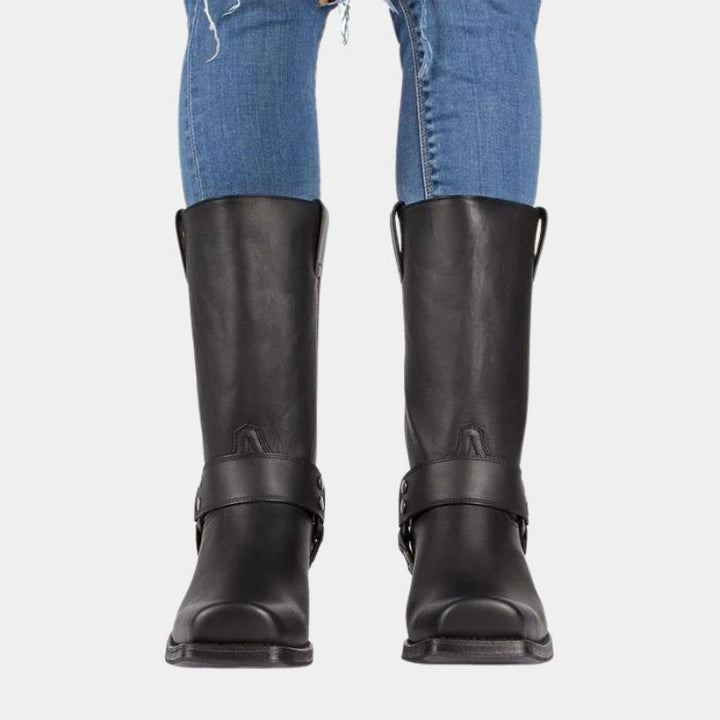 Vintage Cowboystövlar | Slitstarka Stövlar med Fyrkantig Tå | Perfekta för Äventyr och Urban Stil 2