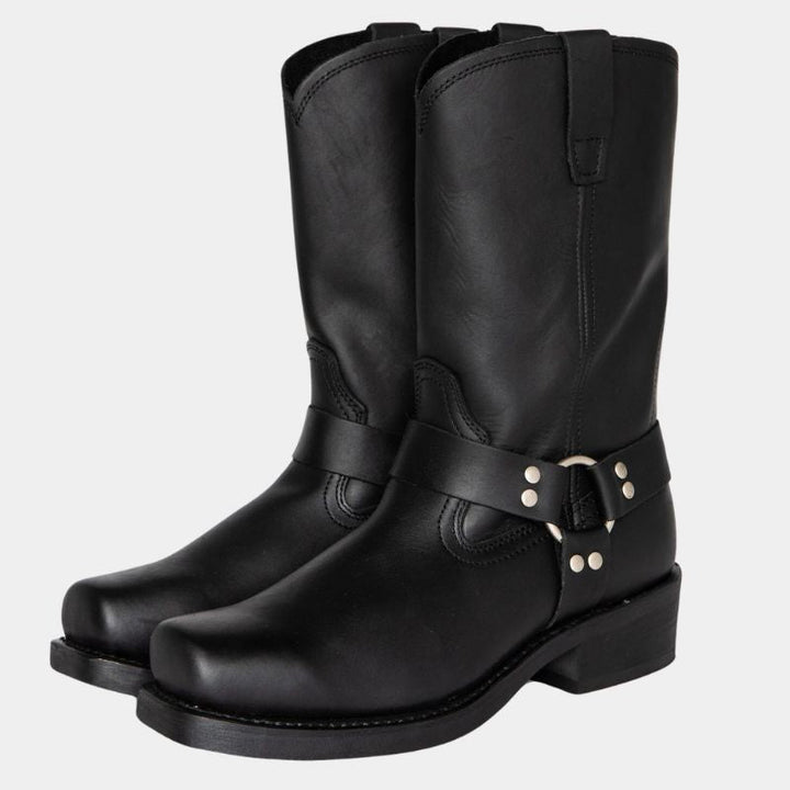 Vintage Cowboystövlar | Slitstarka Stövlar med Fyrkantig Tå | Perfekta för Äventyr och Urban Stil 3