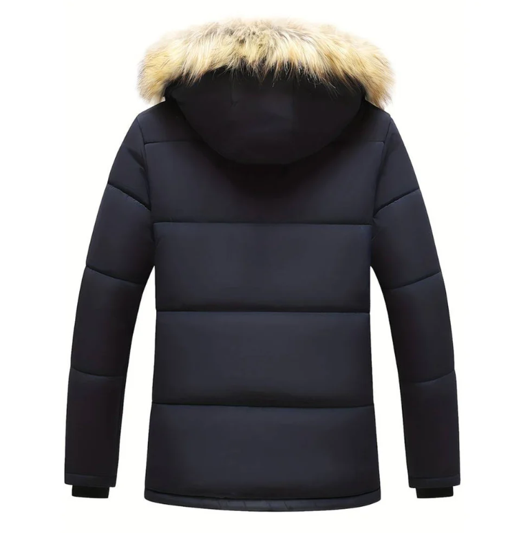 Vinterjacka | Parkas med Isolerad Huva och Multifunktionella Fickor | Hållbar Design för Kalla Dagar 1