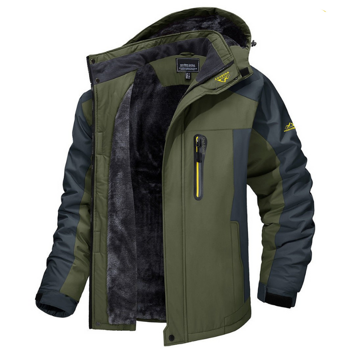 Vinterjacka för Män | Softshell med Vattenavvisande Ytterskal | Justerbar Huva för Optimal Komfort 0