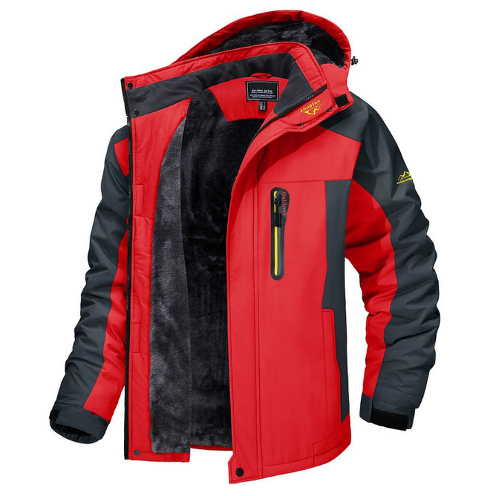 Vinterjacka för Män | Softshell med Vattenavvisande Ytterskal | Justerbar Huva för Optimal Komfort 3