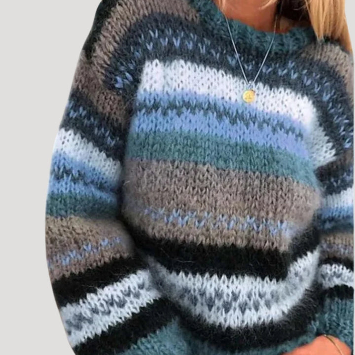 Vinterkollektion | Stickad Tröja Dam med Fluffig Textur | Oversized Passform för Komfort 2