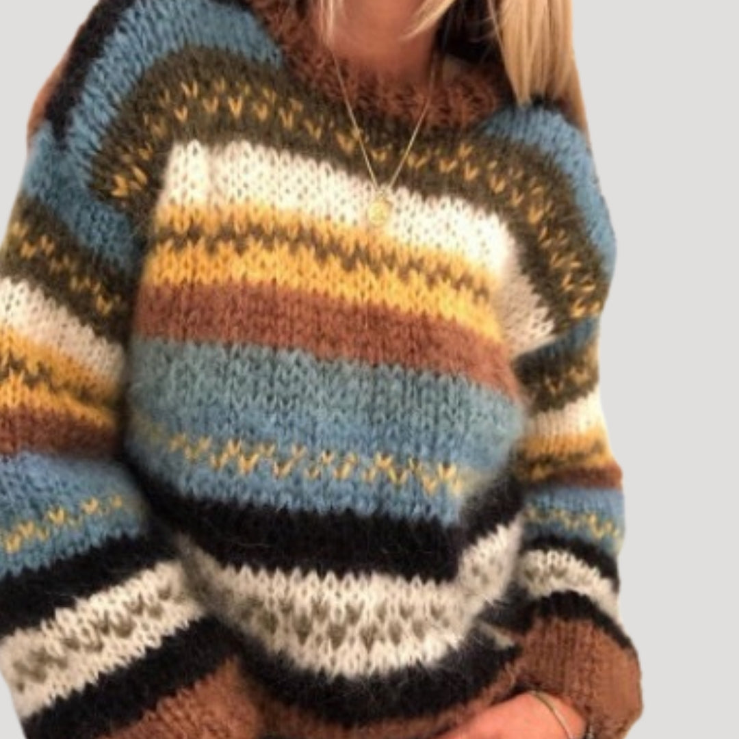 Vinterkollektion | Stickad Tröja Dam med Fluffig Textur | Oversized Passform för Komfort 4