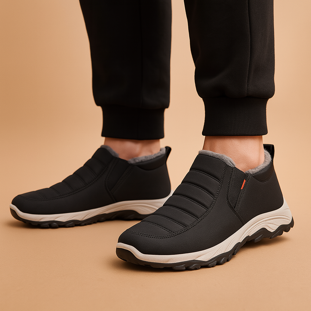 Vinterskor Herr | Slip-On Vinterskor med Plyschfoder | Halkfri Sula för Värme och Stabilitet 1