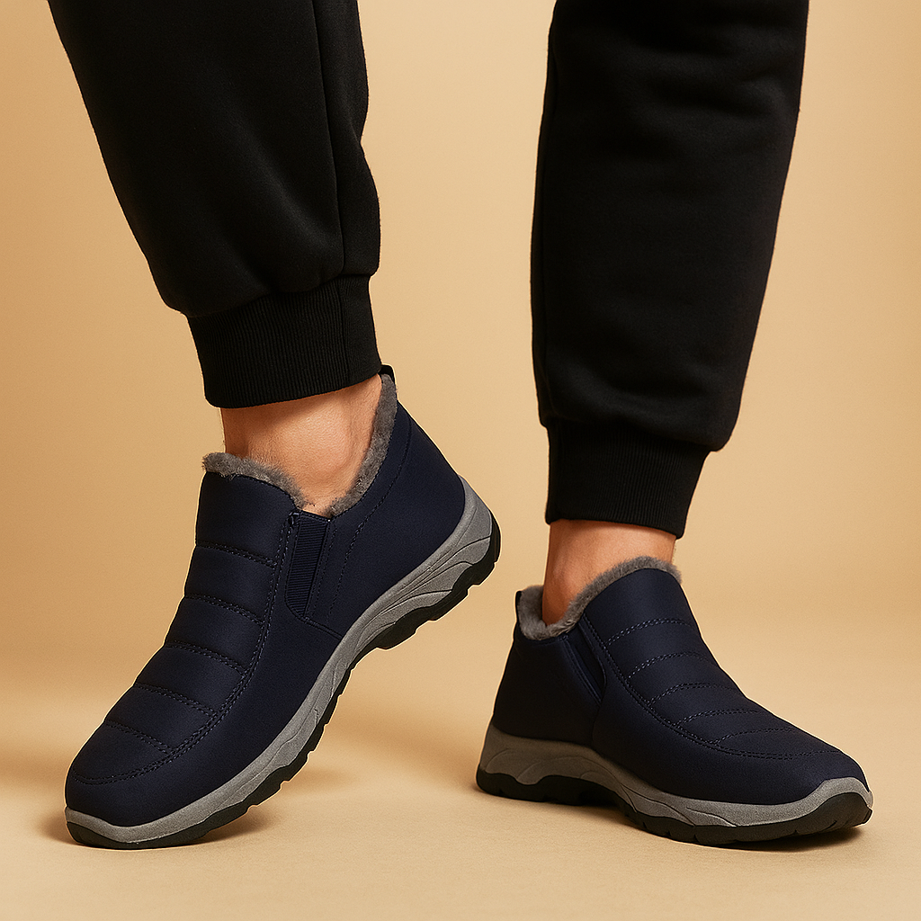 Vinterskor Herr | Slip-On Vinterskor med Plyschfoder | Halkfri Sula för Värme och Stabilitet 3