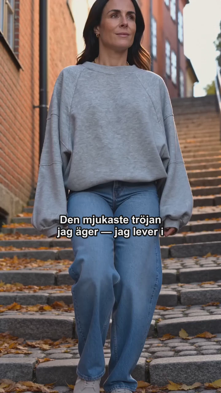 Elegant Lindex | Stickad Dam Tröja med Rund Hals och Mjuk Känsla | Perfekt för Vardagsstil